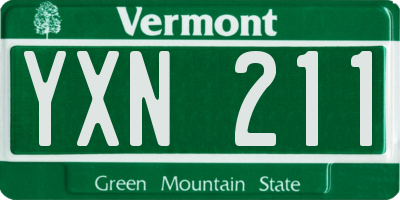 VT license plate YXN211