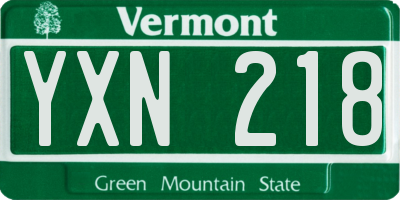 VT license plate YXN218