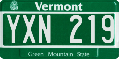 VT license plate YXN219