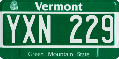 VT license plate YXN229
