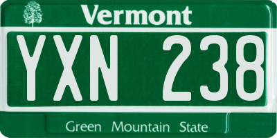 VT license plate YXN238