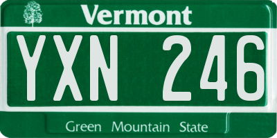 VT license plate YXN246