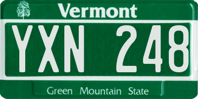 VT license plate YXN248
