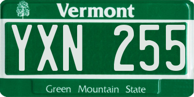 VT license plate YXN255