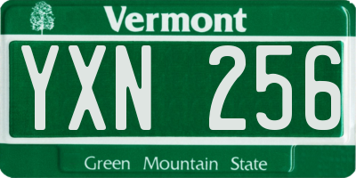 VT license plate YXN256