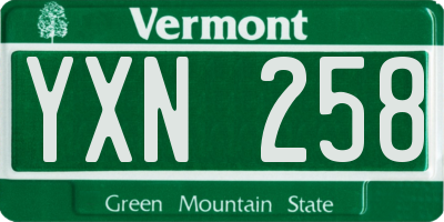 VT license plate YXN258