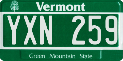 VT license plate YXN259