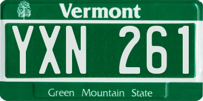 VT license plate YXN261