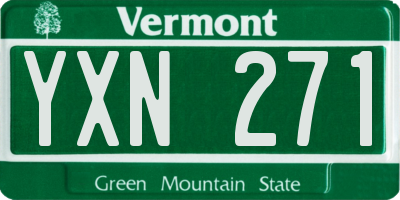 VT license plate YXN271