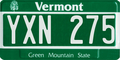 VT license plate YXN275