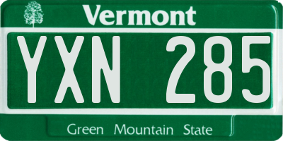 VT license plate YXN285