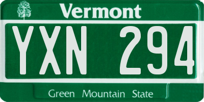 VT license plate YXN294