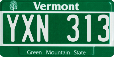 VT license plate YXN313