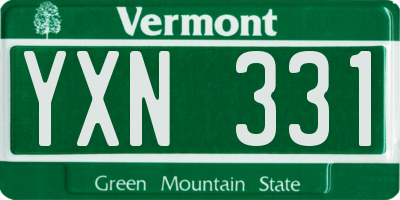 VT license plate YXN331