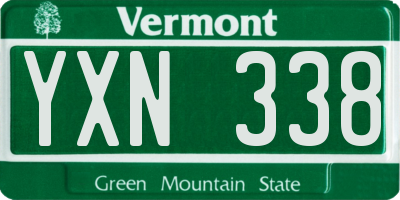 VT license plate YXN338