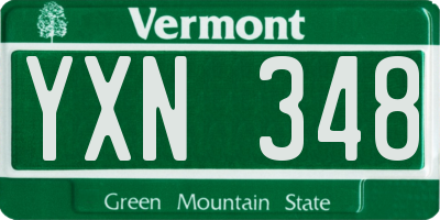 VT license plate YXN348