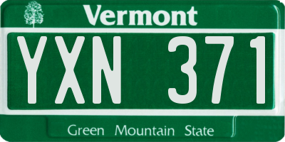 VT license plate YXN371