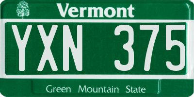 VT license plate YXN375