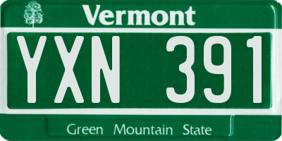 VT license plate YXN391