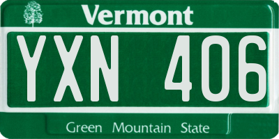 VT license plate YXN406