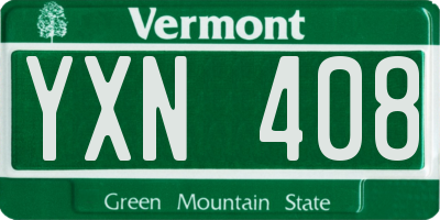 VT license plate YXN408