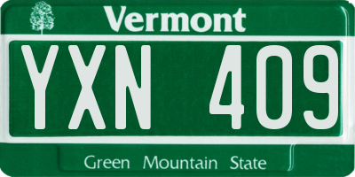VT license plate YXN409