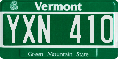 VT license plate YXN410