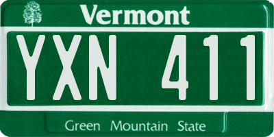 VT license plate YXN411