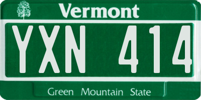 VT license plate YXN414