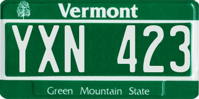 VT license plate YXN423