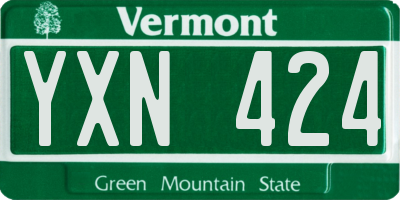 VT license plate YXN424
