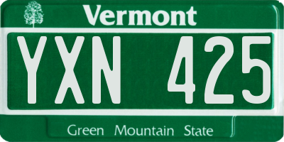 VT license plate YXN425