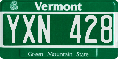 VT license plate YXN428