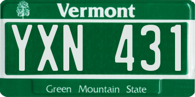 VT license plate YXN431