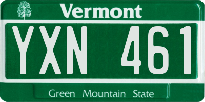 VT license plate YXN461