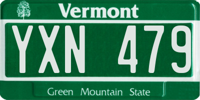 VT license plate YXN479