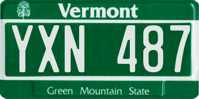 VT license plate YXN487