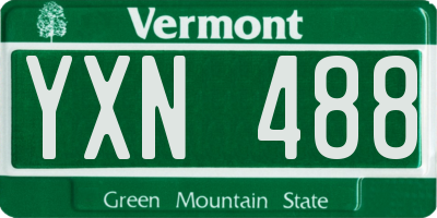 VT license plate YXN488