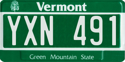 VT license plate YXN491