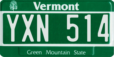 VT license plate YXN514