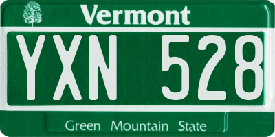 VT license plate YXN528