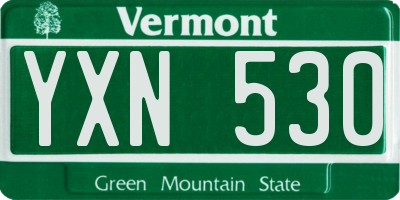 VT license plate YXN530
