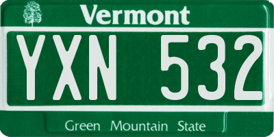 VT license plate YXN532