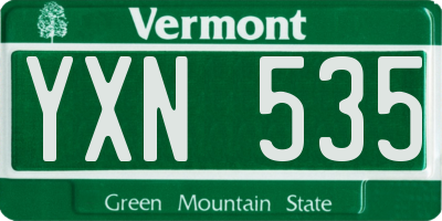 VT license plate YXN535