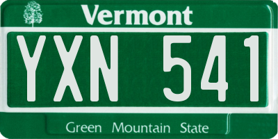 VT license plate YXN541