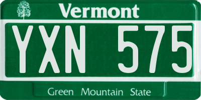 VT license plate YXN575
