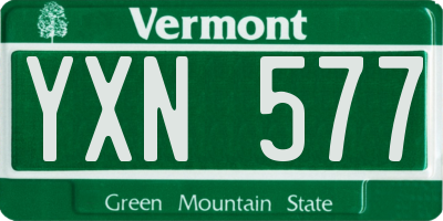 VT license plate YXN577