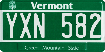 VT license plate YXN582