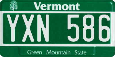 VT license plate YXN586