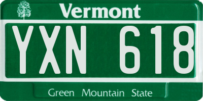 VT license plate YXN618